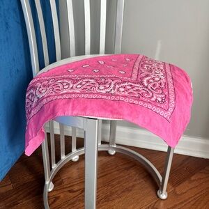 pink paisley bandana